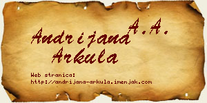 Andrijana Arkula vizit kartica